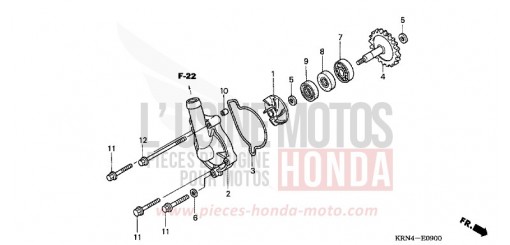 POMPE A EAU CRF250R9 de 2009